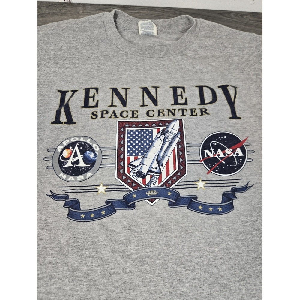 Kennedy‎ Space Center T Shirt Mens 2XL Gray Nasa Delta Pro Weight